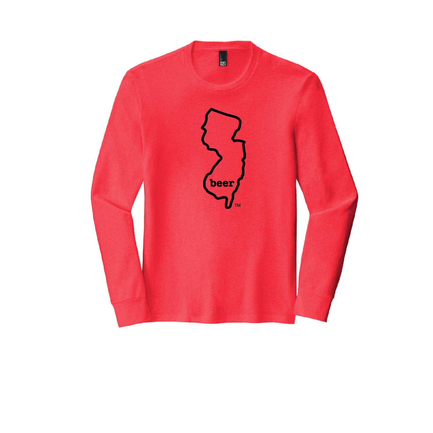 New Jersey Beer Tee Shirt Long Sleeve Authentic Brand Custom Super Soft Tee