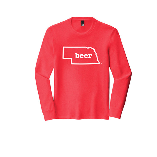 Nebraska Beer Tee Shirt Long Sleeve  Authentic Brand Custom Super Soft Tee