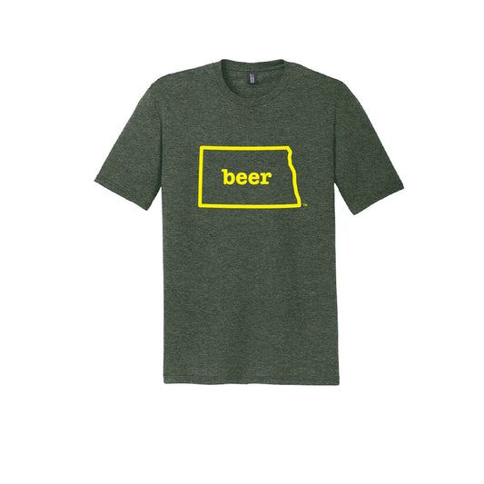 North Dakota Beer Tee Shirt Short Sleeve  Authentic Brand Custom Super Soft Tee