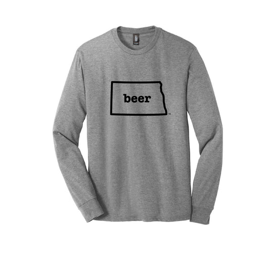 North Dakota Beer Tee Shirt Long Sleeve  Authentic Brand Custom Super Soft Tee