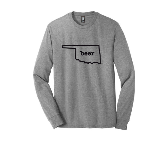 Oklahoma Beer Tee Shirt Long Sleeve  Authentic Brand Custom Super Soft Tee