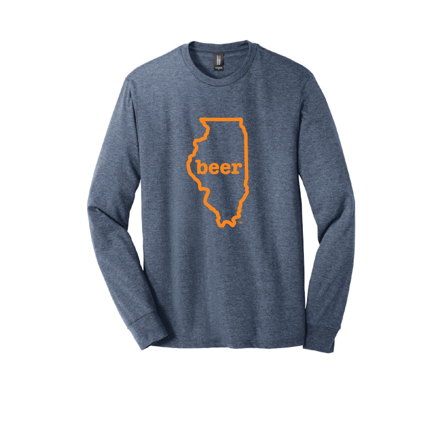 Illinois Beer Tee Shirt Long Sleeve  Authentic Brand Custom Super Soft Tee