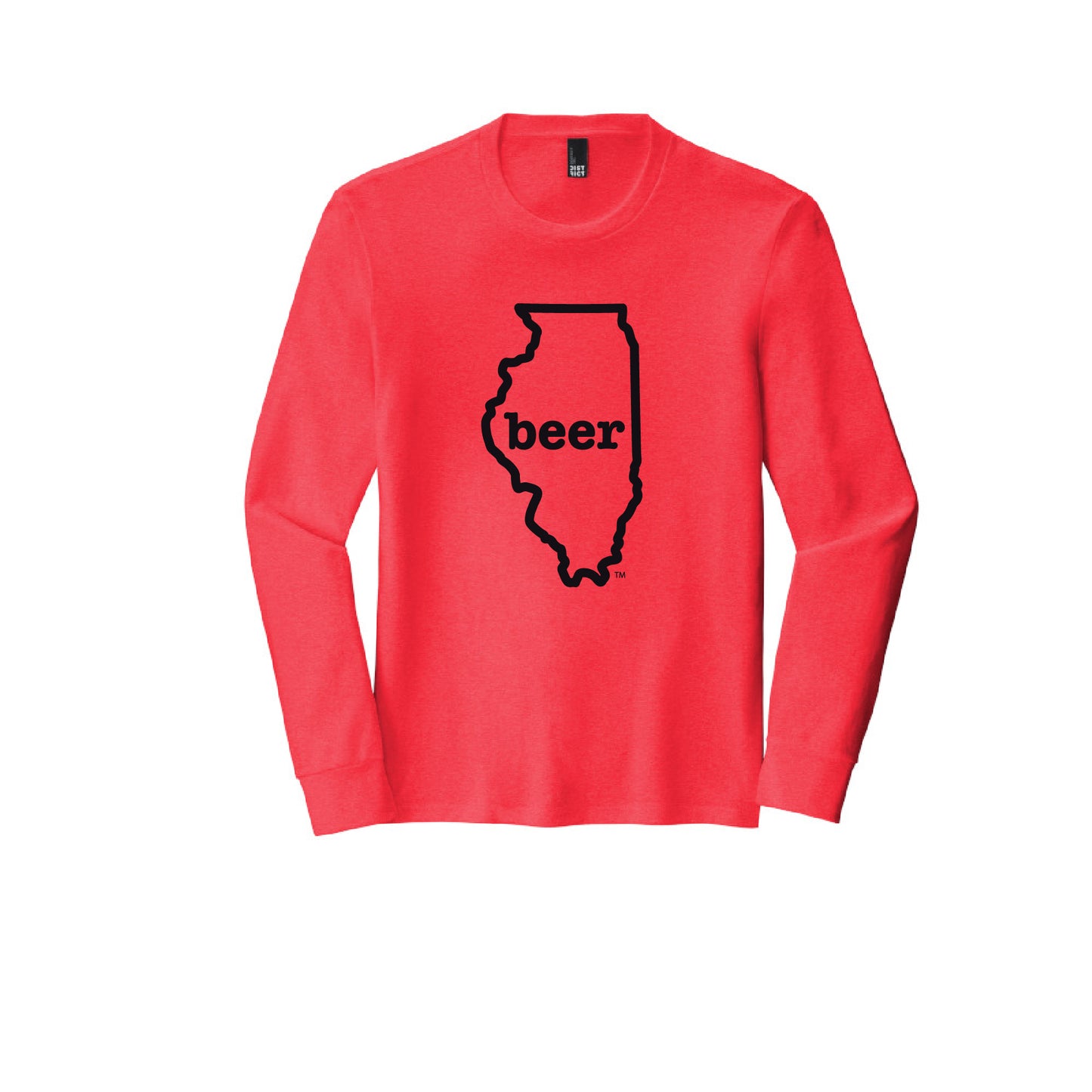 Illinois Beer Tee Shirt Long Sleeve  Authentic Brand Custom Super Soft Tee